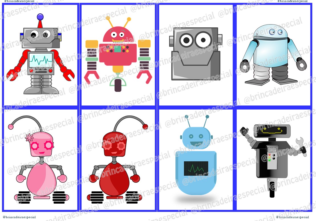 Jogo Da Memória: Robôs [EM PDF] – Loja Brincadeira Especial
