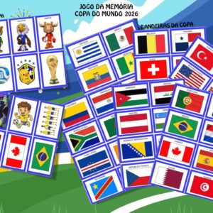 Jogo da Memória Duplo Copa do Mundo 2026 [em pdf]